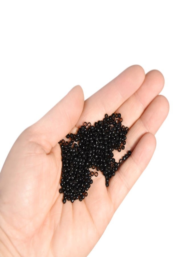 ياتشيو 500 قطعة من حلقات النانو 3.0 مم، خرز دقيق، بطانة غير سيليكونية، حلقات نحاسية لوصلات الشعر الطرفية ووصلات الشعر اللامعة (أسود) - Image 5